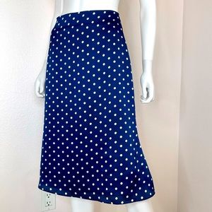 Glamorous 4 blue white Polk dot midi 50’s style skirt
